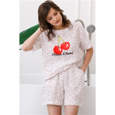 Шорты из муслина с принтом