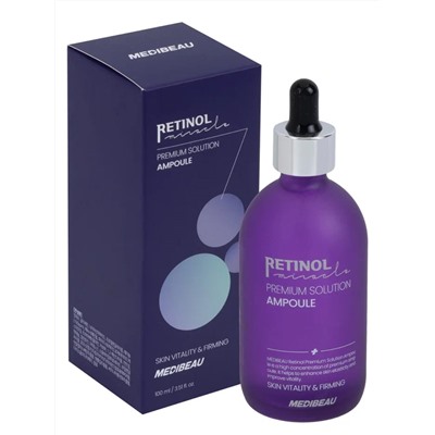 MEDIBEAU Увлажняющая ампульная сыворотка для лица с ретинолом / Retinol Premium Solution Ampoule Skin Vitality & Firming, 100 мл