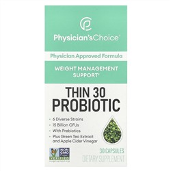 Physician's Choice, Тонкий 30 пробиотиков, 15 млрд КОЕ, 30 капсул