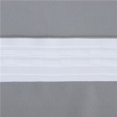 Штора портьерная Этель 250*265 см, цв.серый, блэкаут, пл. 240 г/м2