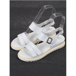 08-PEXL76-1 WHITE Босоножки женские (натуральная кожа)