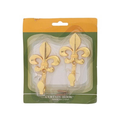 УЦЕНКА Крючок однорожковый для штор CAPPIO KC113, цвет золото, 2 шт.