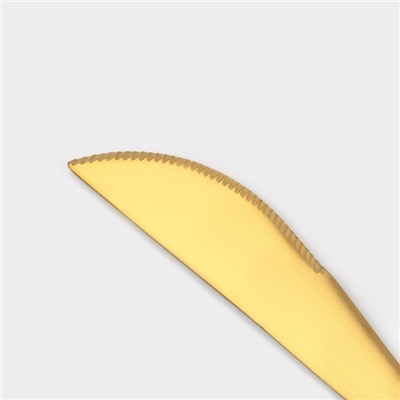 Столовые приборы Magistro «Фолк», 4 предмета, нержавеющая сталь, золотистые, чёрные