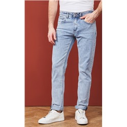 Джинсы прямые слегка зауженные к низу P311-0139R голубые