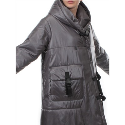 BM220 DK.GRAY Пальто зимнее облегченное женское (120 гр. холлофайбер)