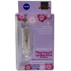 GLAMFOX Бальзам-тинт для губ УВЛАЖНЯЮЩИЙ с тающей текстурой Fleurissant Lip Glow Stick Real Rose GL 05 3,3 мл