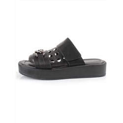 08-PEAG16-2 BLACK Босоножки женские (натуральная кожа)