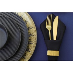 Тарелка Magistro Line, d=25.5 см, фарфор, чёрная