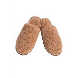 Шлёпанцы меховые РОДИНА, цвет Шоколад