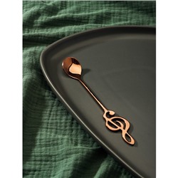 Десертная ложка Magistro «Нота», длина 15.5 см, нержавеющая сталь, цвет бронзовый