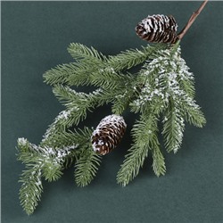 Ветка искусственная елка с шишками 50 см / N127-168 /уп 60/120/Новый год