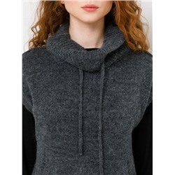 Жилет вязаный тёмно-серый