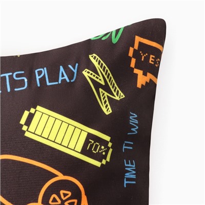 Наволочка декоративная «Этель» Game, 40×40 см, велюр