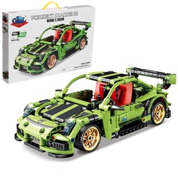УЦЕНКА Конструктор гоночная машина GAO BO LE Project Machine, инерционный, 455 деталей, 6+