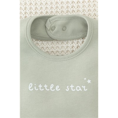 Нагрудник шалфей(little star) Crockid
