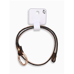 Браслет кожа «Сафари» леопард, чёрно-коричневый, 51 см