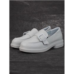 03-PDJ71-3 LT. GRAY Лоферы женские (натуральная кожа)