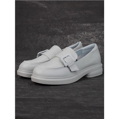 03-PDJ71-3 LT. GRAY Лоферы женские (натуральная кожа)