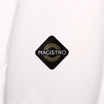 Бокалы для шампанского Magistro «Иллюзия», 180 мл, 5,5×27,5 см, стекло, прозрачные, набор 6 шт