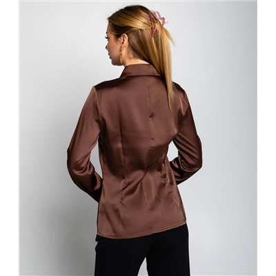 Блуза #ОКТ025022, шоколадный