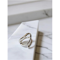 Кольцо с белым серебрением