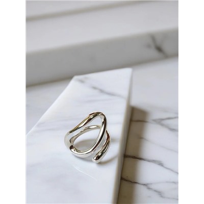 Кольцо с белым серебрением