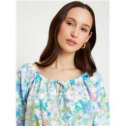 Блузка жен. Freesia_blouse синий принт CONCEPT CLUB