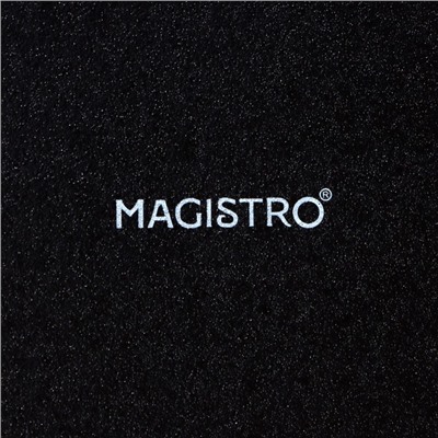 Тарелки Magistro Carbon, 26×23 см, набор 2 шт., фарфор, чёрные