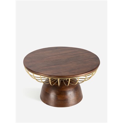 Столик журнальный «Фундук», 76×76×42 см, дерево, железо