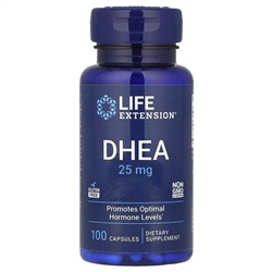 Life Extension, ДГЭА, 25 мг, 100 капсул