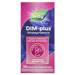 Nature's Way, DIM-Plus™, добавка с дииндолилметаном, 120 веганских капсул