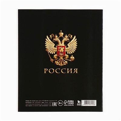 Тетрадь предметная А5, 36 л на скрепке «Россия. Геометрия»