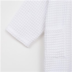 Халат вафельный мужской удлиненный «Этель» Boho, размер 46-48, 100% хлопок, 290 г/м², белый