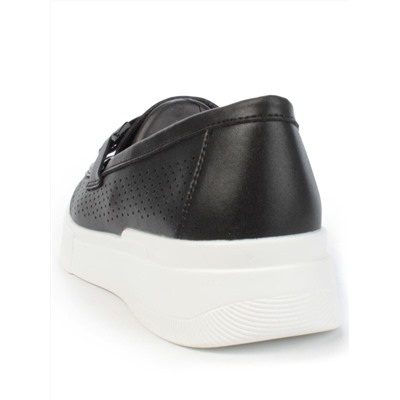 03-YD13-3D BLACK/WHITE Полуботинки женские (натуральная кожа)