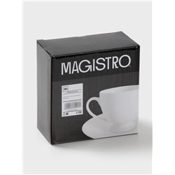 Кофейная пара Magisto English tea party, 115 мл, фарфор, белая