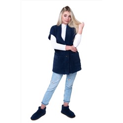 Женский жилет WOOL, цвет ИНДИГО, цвет СИНИЙ