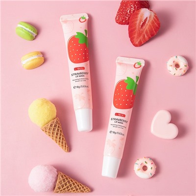 Маска для губ с клубникой увлажняющая Laikou Strawberry Lip Mask, 18 гр.
