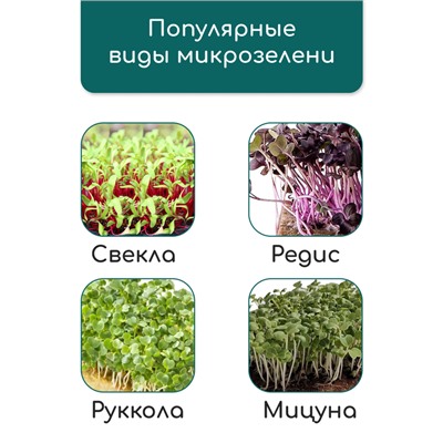 Коврик из кокосового волокна, для выращивания микрозелени, 50×25 см, Greengo