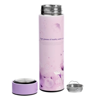 Термос «Цветочки», 450 мл, с ситечком