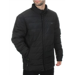 8747 BLACK Куртка мужская зимняя облегченная (150 гр. холлофайбер)