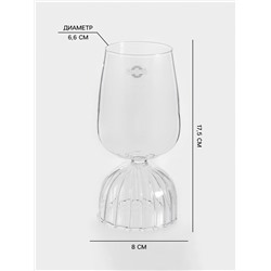 Бокал Magistro «Forma. Часы», 450 мл, 8×17.5 см, стекло, прозрачный