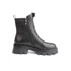 04-M3-2170 BLACK Ботинки зимние женские (натуральная кожа, натуральный мех)