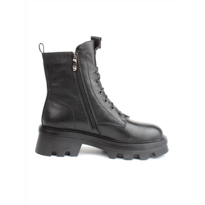 04-M3-2170 BLACK Ботинки зимние женские (натуральная кожа, натуральный мех)