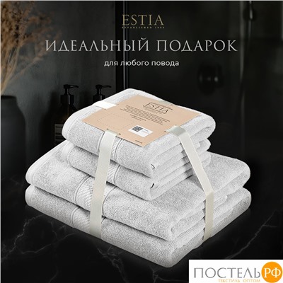 ESTIA МАРТОС бел К-т полотенец 50х80-2/70х130-2, 100% хлопок, 500 г/м2