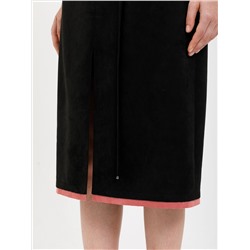 Платье чёрное из искусственной замши