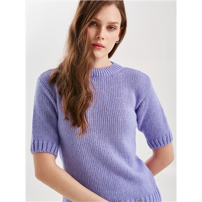 Джемпер вязаный с короткими рукавами