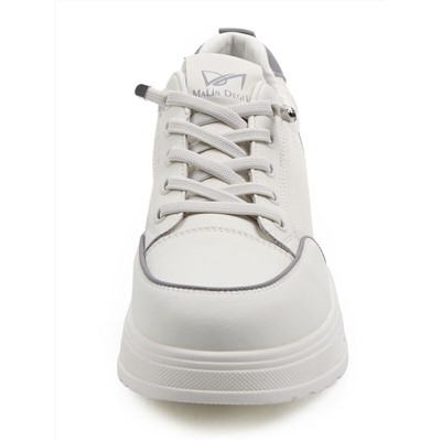 03-A331-3 WHITE Полуботинки спортивные женские (натуральная кожа)