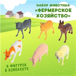 Набор животных «Фермерское хозяйство», 6 фигурок