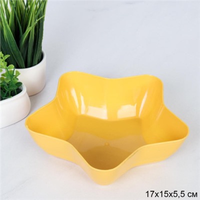 Салатник 17 см Звезда / N107yellow /уп 300/ желтый