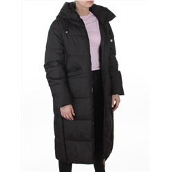 8891 BLACK Пальто зимнее женское (200 гр. холлофайбер)
